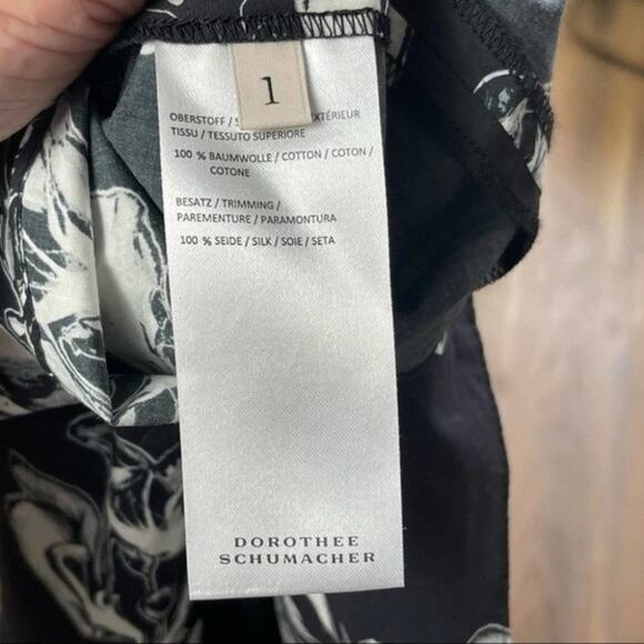 Dorothee Schumacher Sleeveless B/W  Classic Floral Blouse, Career, Coastal,  XS - Picture 7 of 9